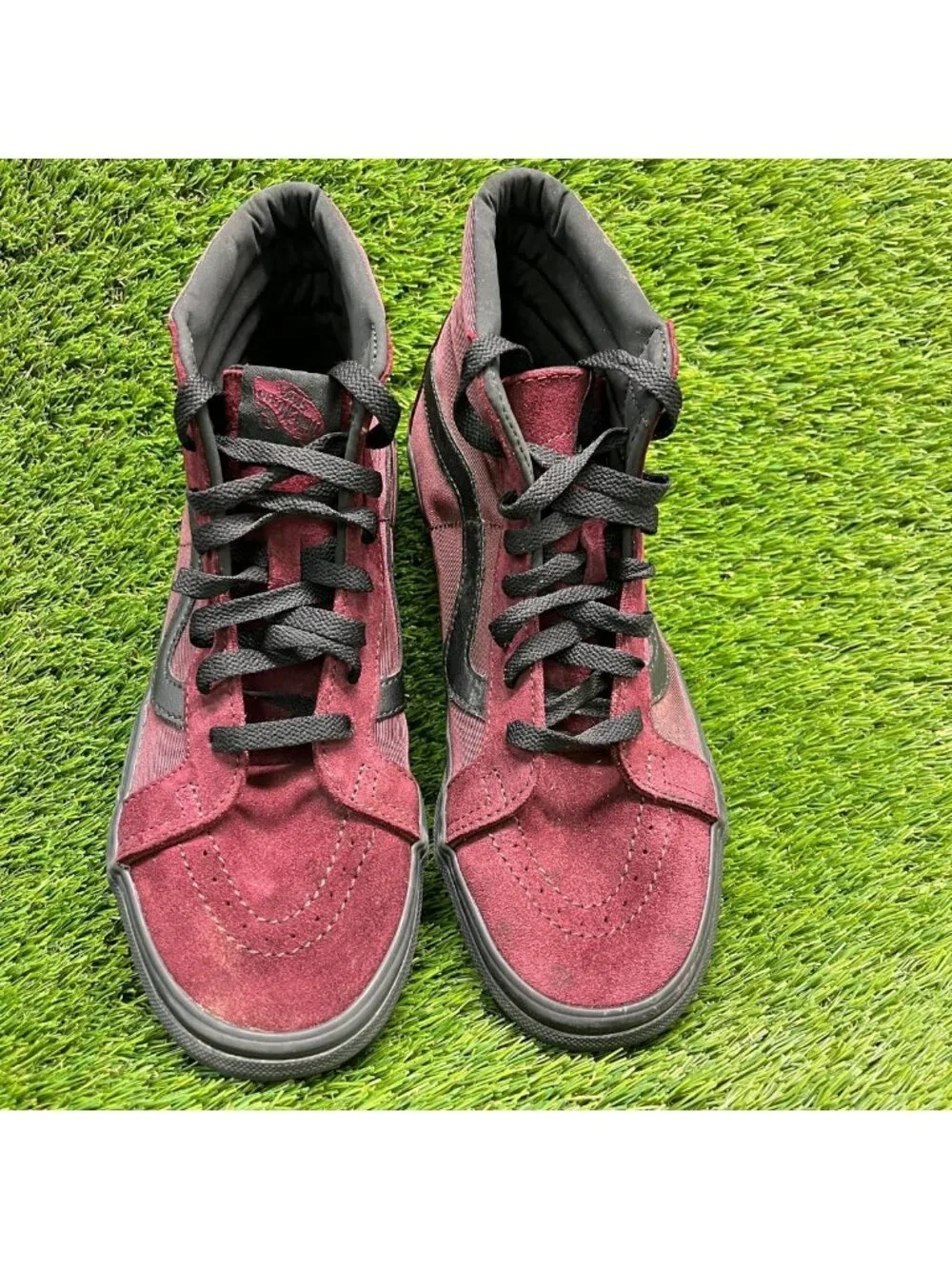 Vans Sk8-Hi Mens Size 8 Womens 9.5 Burgundy Athletic Skateboard Shoes Sneakers